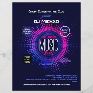 Volante de música y baile de DJ