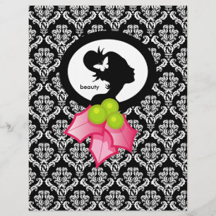 Volante de Navidad Salón Mariposa Silueta de mujer