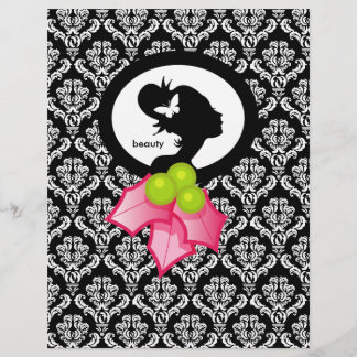 Volante de Navidad Salón Mariposa Silueta de mujer