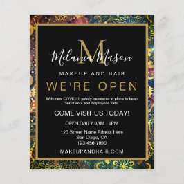 Volante de nebulosa mandala acuática dorada