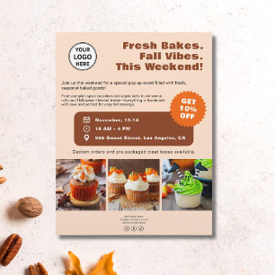 Volante de negocio de panadería personalizado por