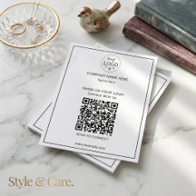 Volante de Negocios de Código QR Limpio y Simple p