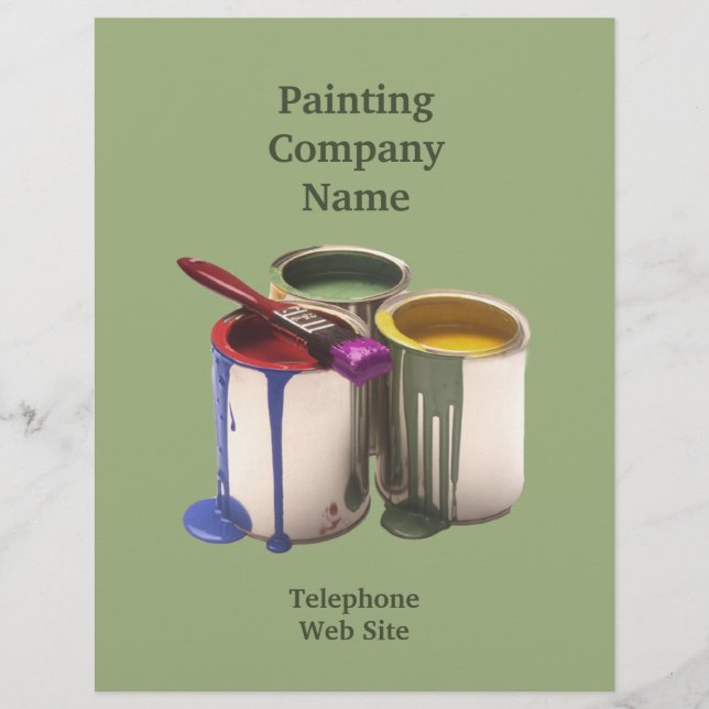 Volante de negocios de contratista de pintura (Frente)