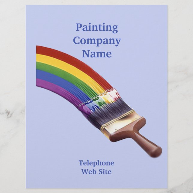 Volante de negocios de contratista de pintura (Frente)