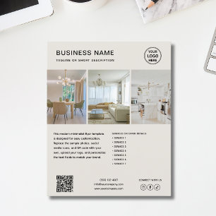 Volante de Negocios de Marketing Minimalista Perso