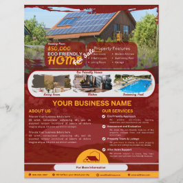 Volante De Negocios Eco Friendly Para Vender Casa
