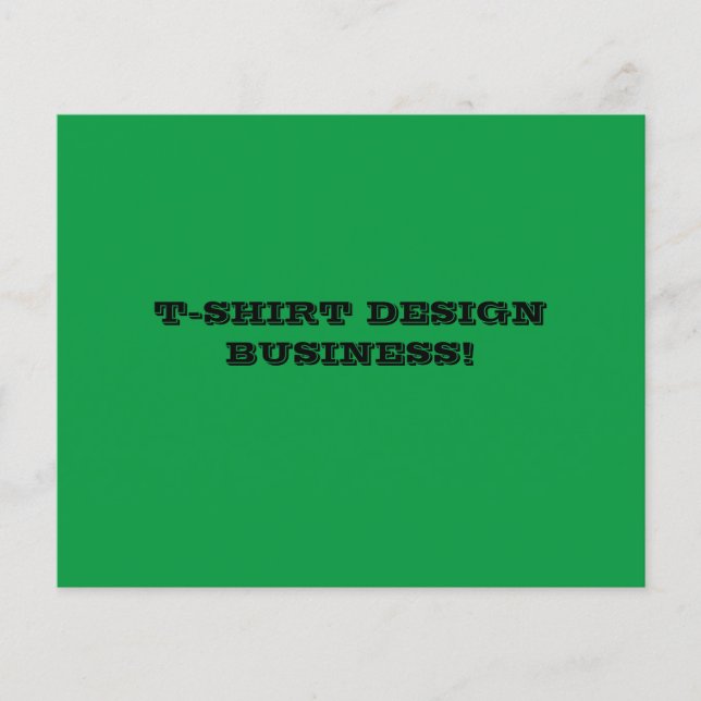 Volante de negocios Green T-shirt Design (Frente)