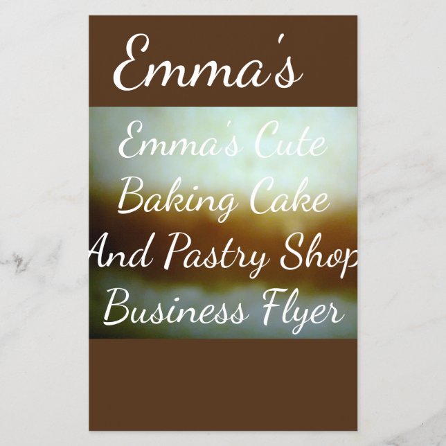 Volante De Negocios Para Tiendas De Pasteles Y Pas (Frente)