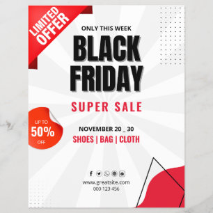Volante de Oferta del Viernes Negro, Póster de Ofe