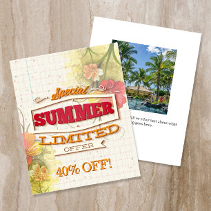 Volante de Oferta Especial de Verano Limitada Pers