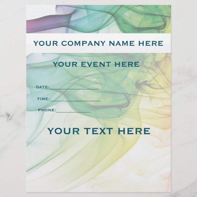 Volante de Office moderno y elegante de 8,5" x 11" (Frente)