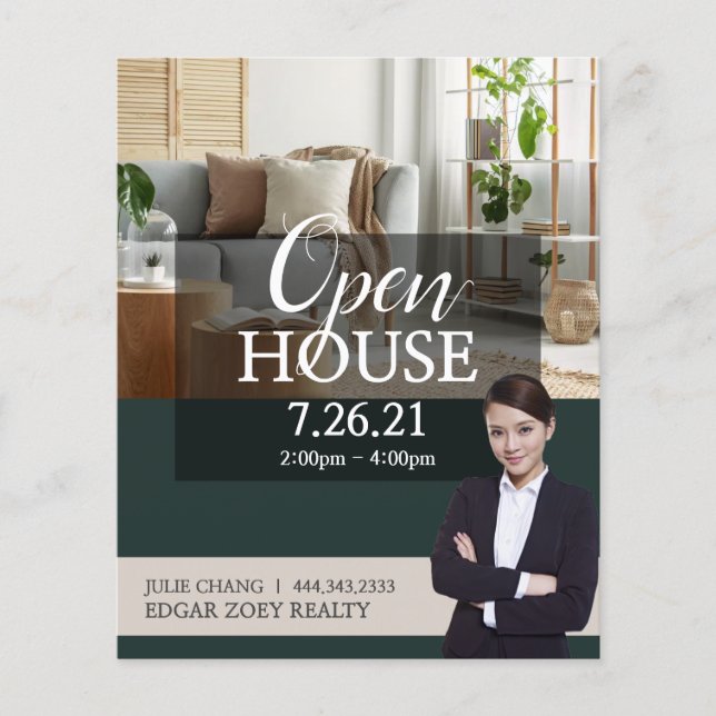 Volante de Open House Real Estate Realtor (Frente)