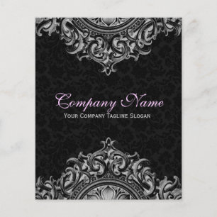 Volante de ornamentos florales blancos y negros