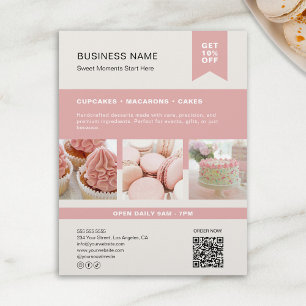 Volante de panadería QR de foto personalizada
