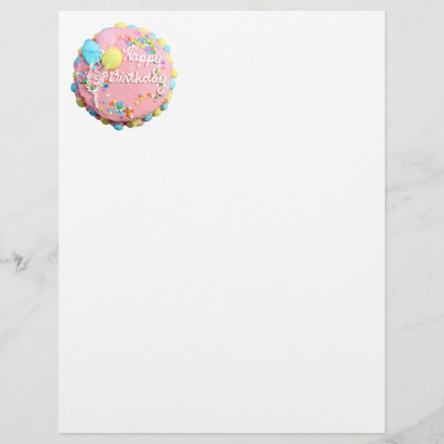 Volante de pasteles de cumpleaños feliz (Frente)