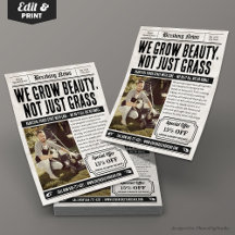 Volante de periódicos, Retro Lawn & Garden Service