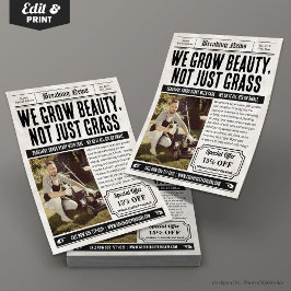 Volante de periódicos, Retro Lawn & Garden Service