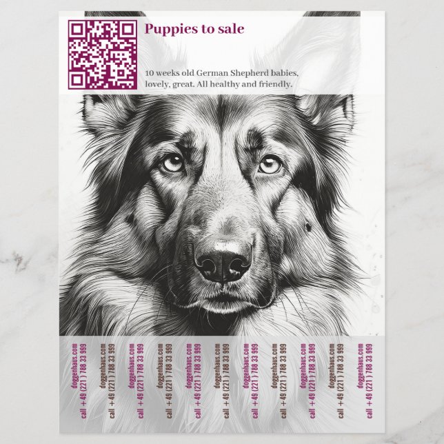 Volante de perro pastor alemán (Frente)