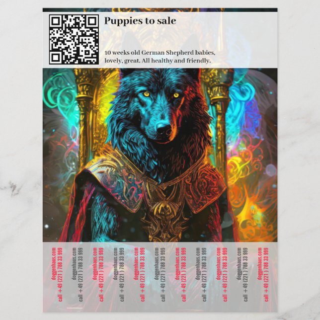 Volante de perro pastor alemán (Frente)