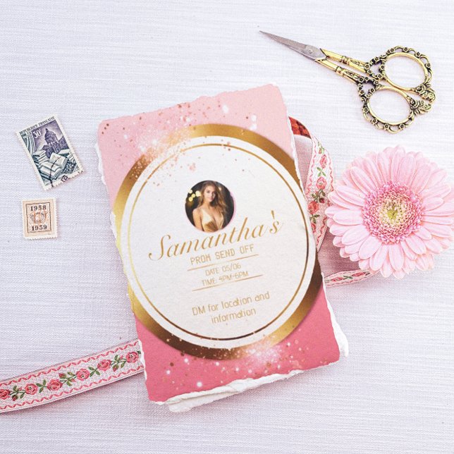 Volante de Personalizable rosa y dorado en polvo d (Subido por el creador)