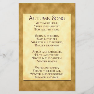 Volante de poemas de la cosecha de la canción de o