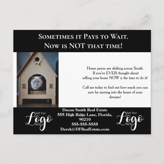 Volante de postales inmobiliarias en la valla (Anverso)