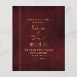 Volante de presupuesto de invitación a bodas regal
