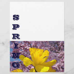 Volante de PRIMAVERA papel Narciso Flor Árbol Flor