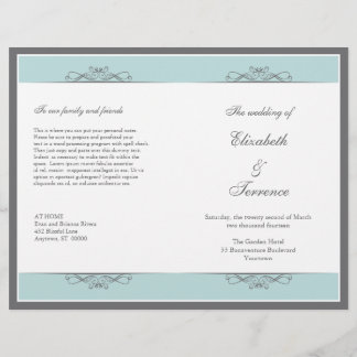 Volante de Programa de Boda Decorativo Moderno