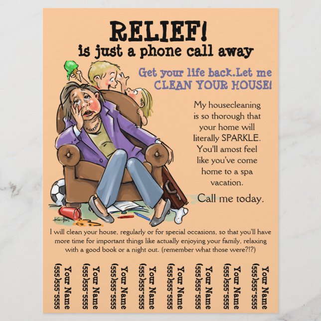 Volante de promoción de limpieza (personalizable c (Frente)