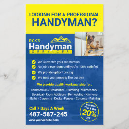 Volante de promoción de negocios Handyman - Hogar