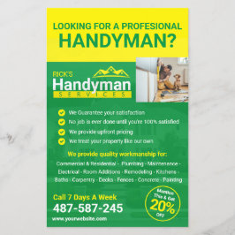 Volante de promoción de negocios Handyman - Hogar