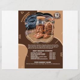 Volante de promoción del menú de cookies hechas a
