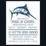 Volante de publicidad de menú de restaurante de Fi<br><div class="desc">Volante de publicidad de menú de restaurante de Fish & Chip Shop por The Business Card Store.</div>