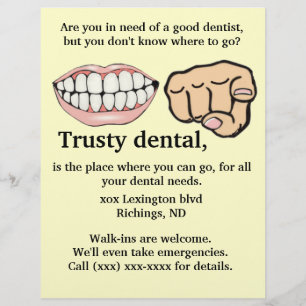 Volante de publicidad dental
