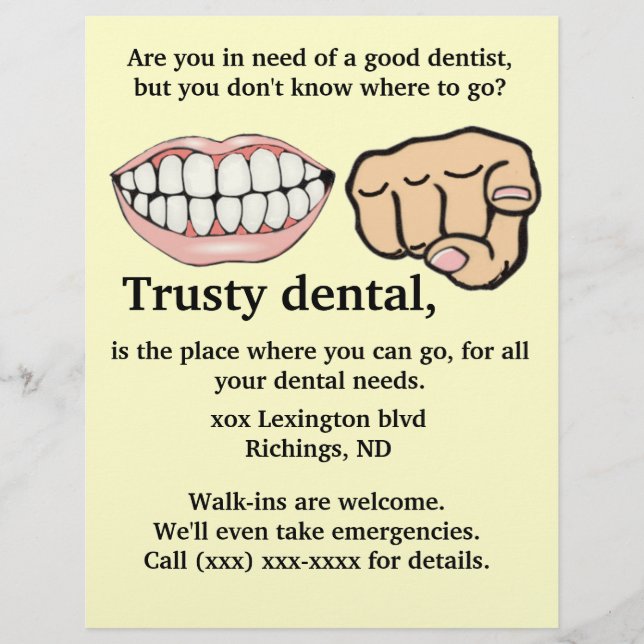 Volante de publicidad dental (Frente)