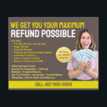 Volante de reembolso de la preparación de impuesto<br><div class="desc">Estas plantillas de volante de personalizable para la elaboración de impuestos son excelentes para el negocio de la elaboración de impuestos/contabilidad.</div>
