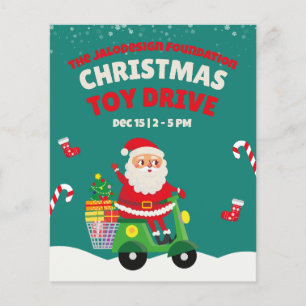 Volante de regalos de moto de Santa de campaña de 
