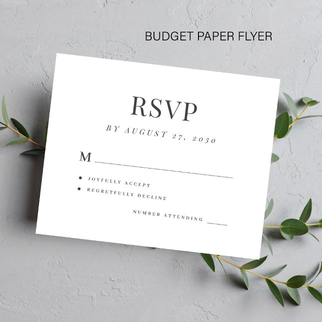 Volante de respuesta de boda simple elegante moder (Subido por el creador)