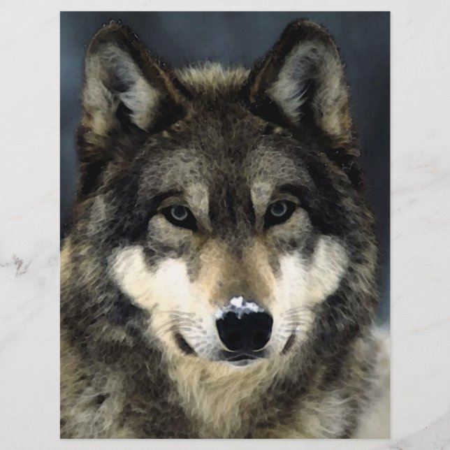 Volante de retrato lobo (Frente)