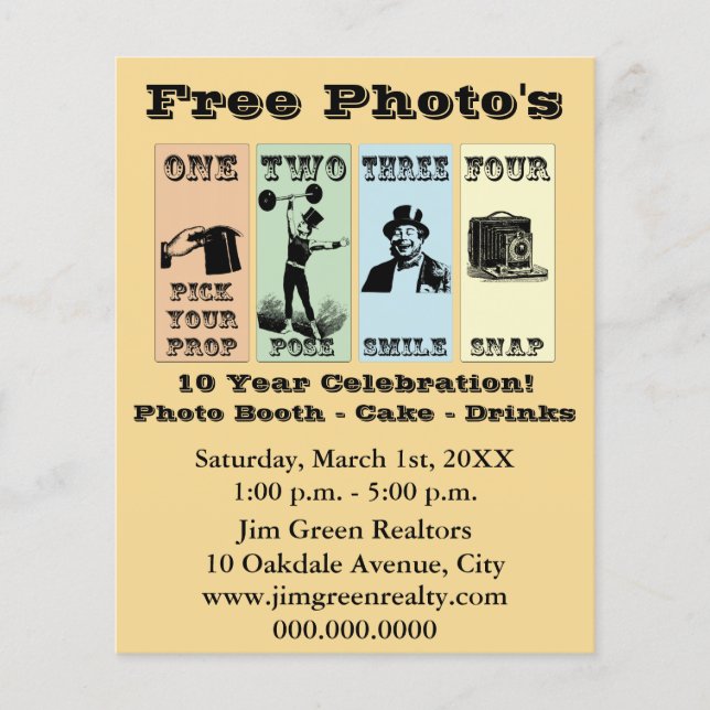 Volante de Rótulo de Photo Prop (Frente)