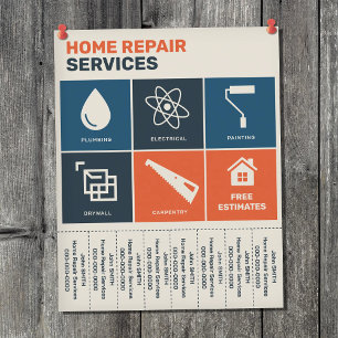 Volante de Servicios de Reparación de Hogares Anti