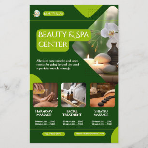 Volante de Spa de Belleza – Póster de Tratamiento