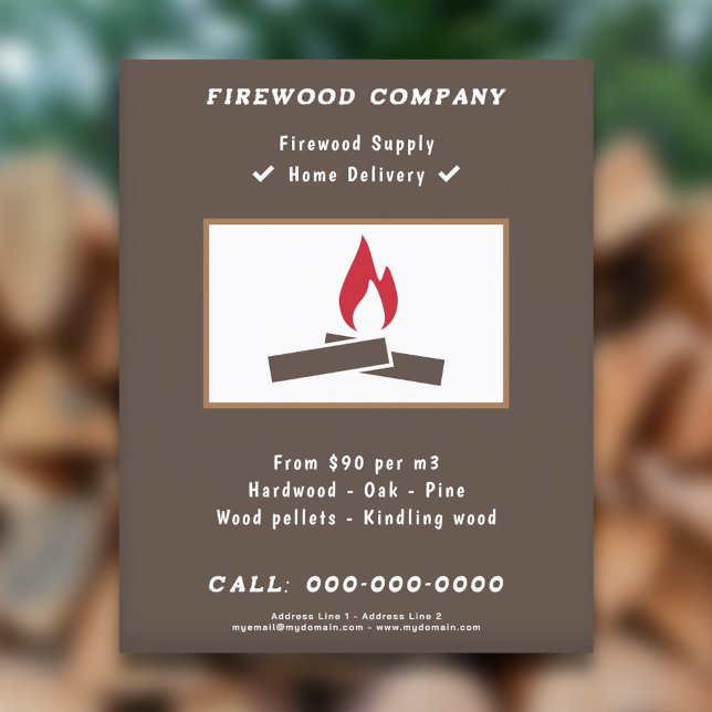 Volante de suministros de leña (Firewood Supply Flyer)