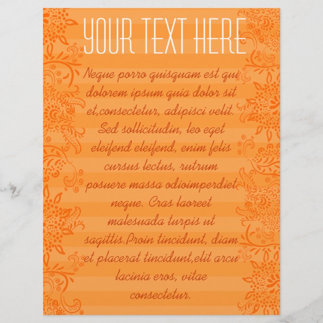 Volante De Swirled A Rayas naranja (Frente)