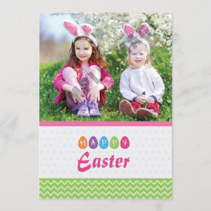 Volante de tarjeta fotográfica de Pascua