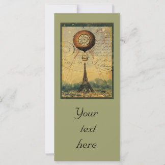 Volante de tarjetas para rack Steampunk Eiffel Tow