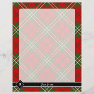 Volante de Tartán Rojo Clan Scott
