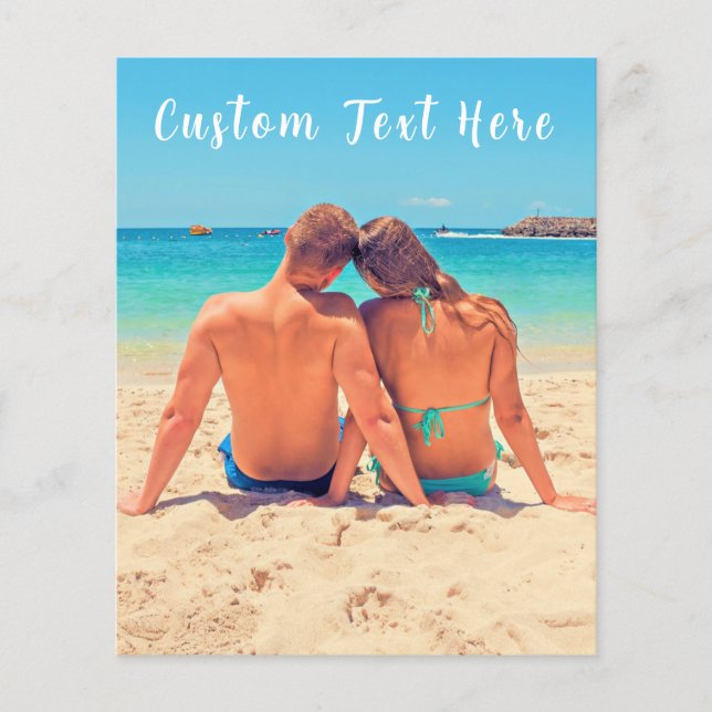 Volante de texto fotográfico personalizado Tu prop (Frente)