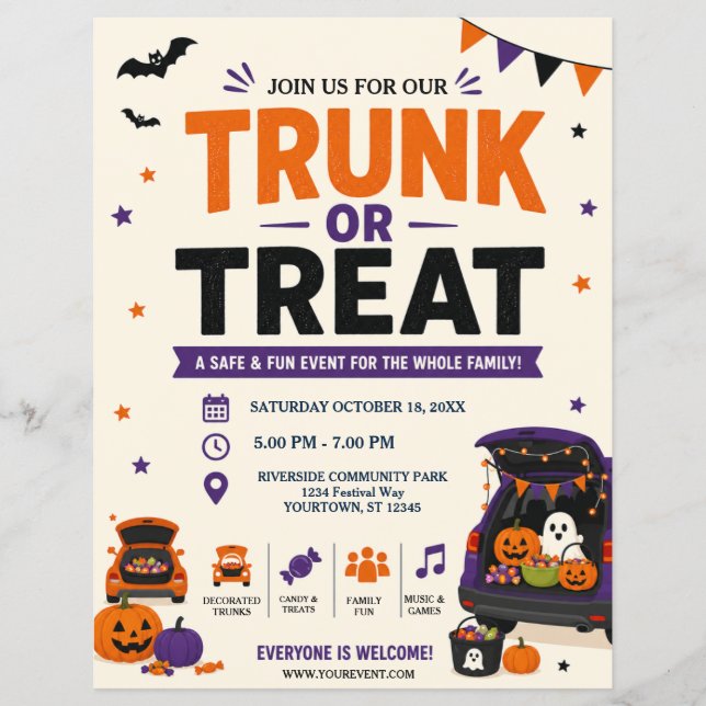 Volante de Trunk or Treat (Frente)